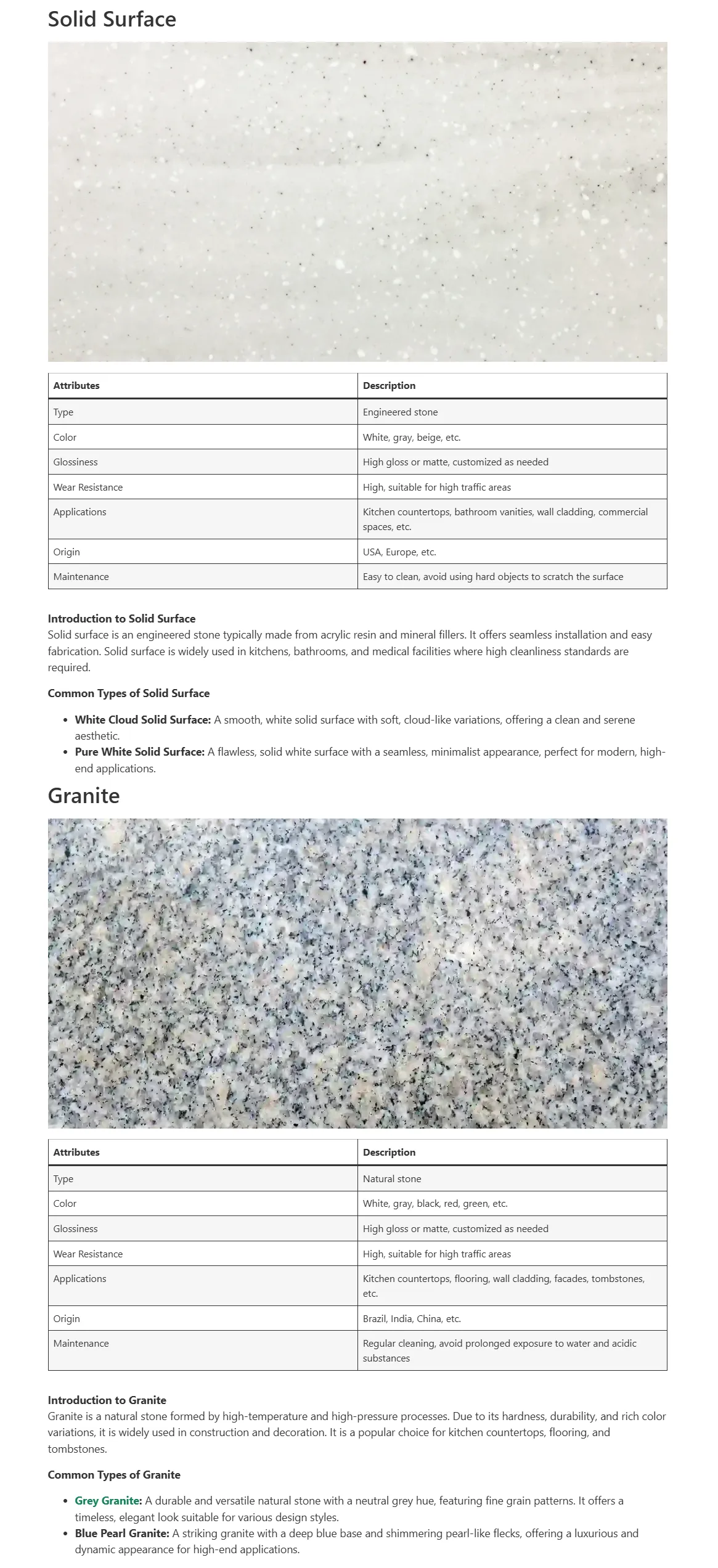 3-Solid Surface-Granite